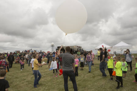 The 10th annual South Farm Showcase, held on Saturday, Oct. 1, featured a balloon launch from the weather vehicle.