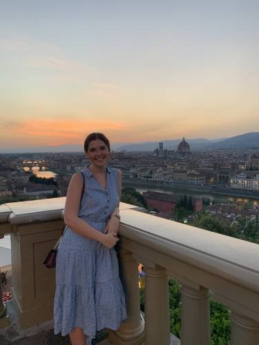 Along with Tippen’s visits to Italian attractions, she took courses throughout the city of Florence, giving her a more in-depth look at the culture. It was the combined experiences that made studying abroad so valuable for Tippen. Photo courtesy of Lauren Tippen.