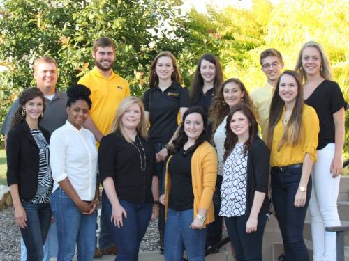 Turner (bottom row, far right) served as a CAFNR Peer Career Coach during her time as a Tiger. She was involved in multiple other organizations as well. Photo courtesy of Samantha Turner.