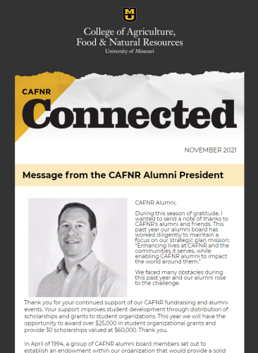 CAFNR Connected November 2021