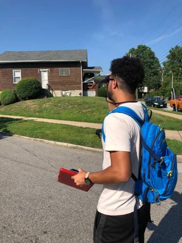 Moreno’s graduate research in CAFNR centered on how large concentrations of vacant lots in northern neighborhoods of St. Louis impacted bird diversity and abundance. Photo courtesy of Sebastian Moreno.